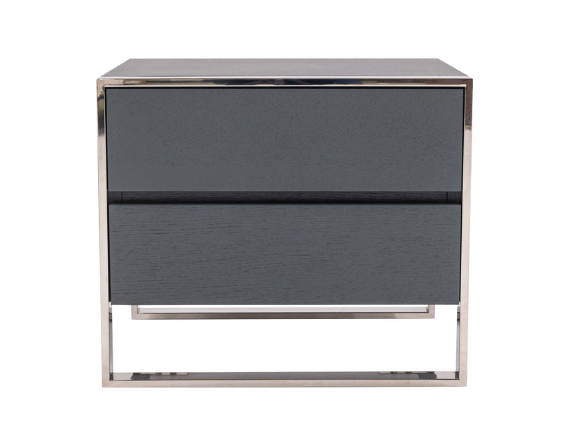 Modrest Jolene - Modern Grey Nightstand