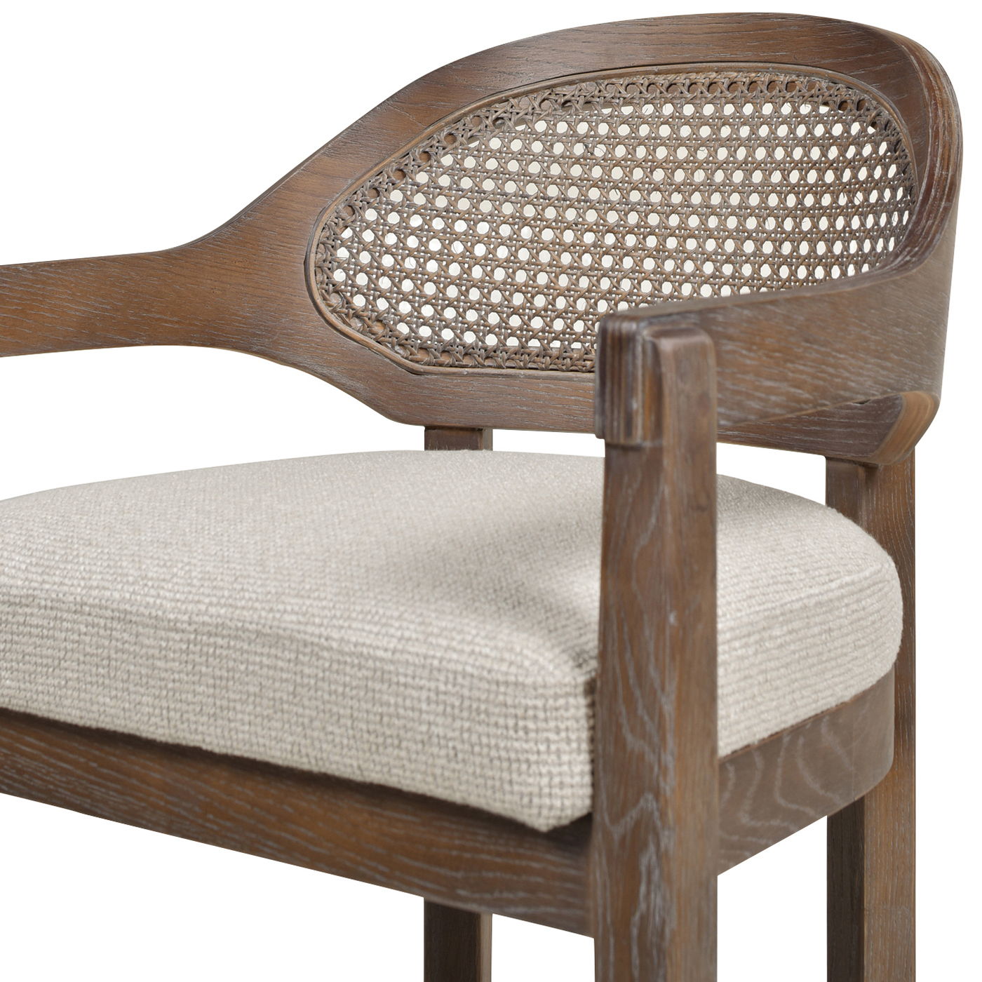 Americana - Mid-Century Modern Cane Back Counter Stool