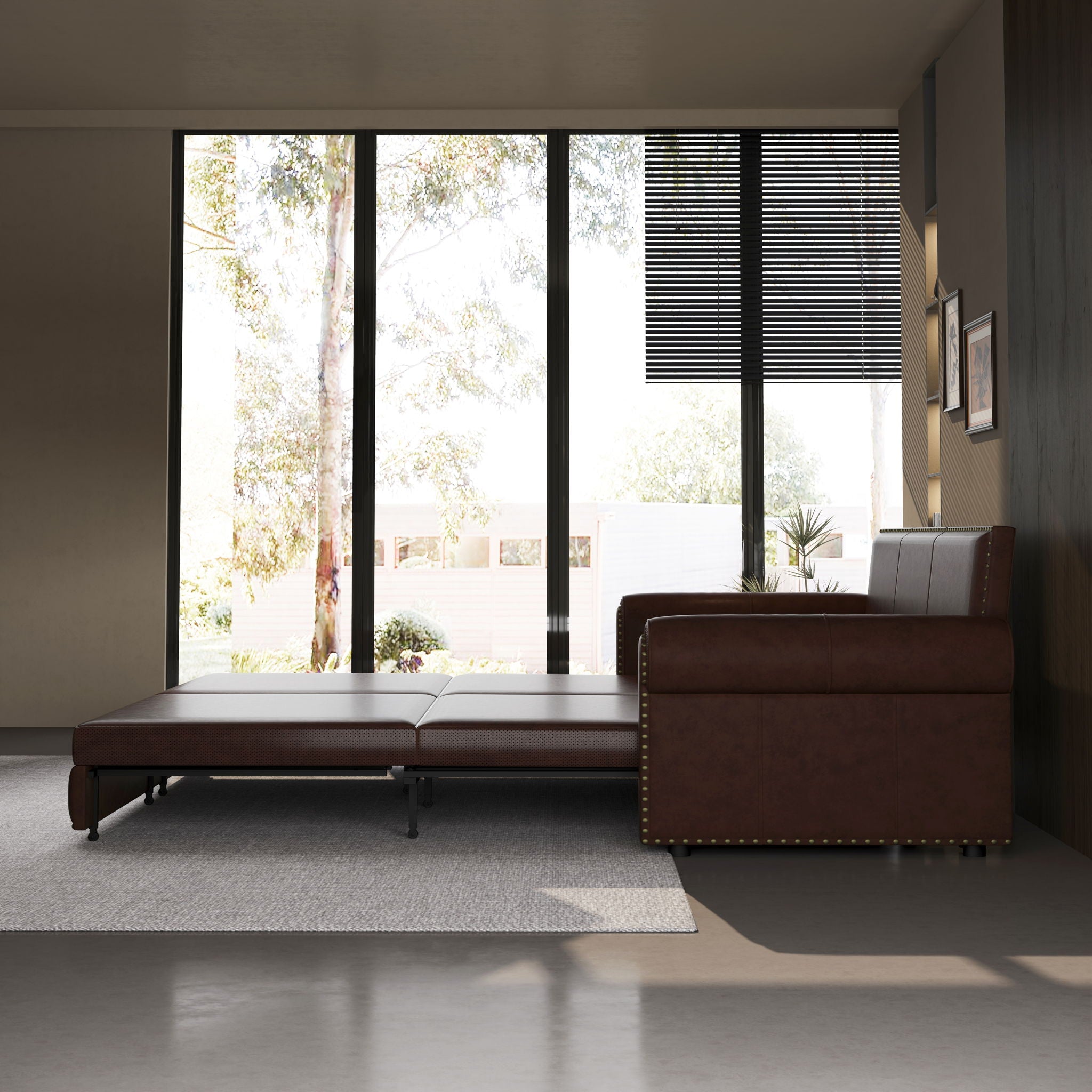 Chesterfield Sofa & Pull Out Bed