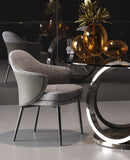 Modrest Cora - Modern Grey Fabric & Leatherette Dining Chair