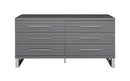 Modrest Splendor - Grey High Gloss Slatted Dresser