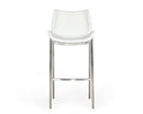 Modrest Dave - Modern White Leatherette Bar Stool (Set of 2)