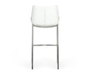 Modrest Dave - Modern White Leatherette Bar Stool (Set of 2)