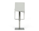 Modrest Folsum - Modern Light Grey & Brushed Stainless Steel Bar Stool