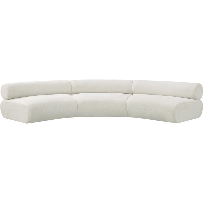 Meridian Bale Cream Chenille Fabric Modular Sofa IMAGE 4