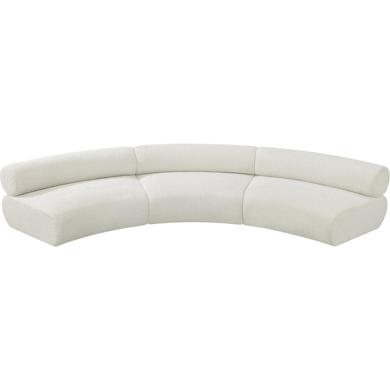 Meridian Bale Cream Chenille Fabric Modular Sofa IMAGE 5