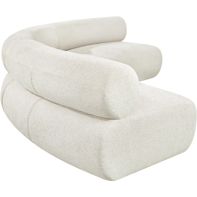 Meridian Bale Cream Chenille Fabric Modular Sofa IMAGE 7