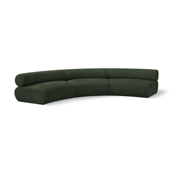 Meridian Bale Green Chenille Fabric Modular Sofa IMAGE 1