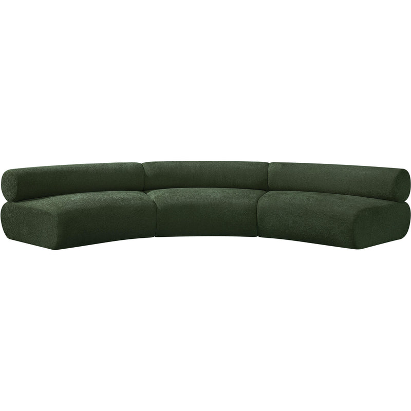 Meridian Bale Green Chenille Fabric Modular Sofa IMAGE 4