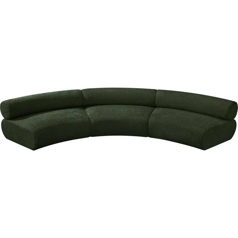 Meridian Bale Green Chenille Fabric Modular Sofa IMAGE 5