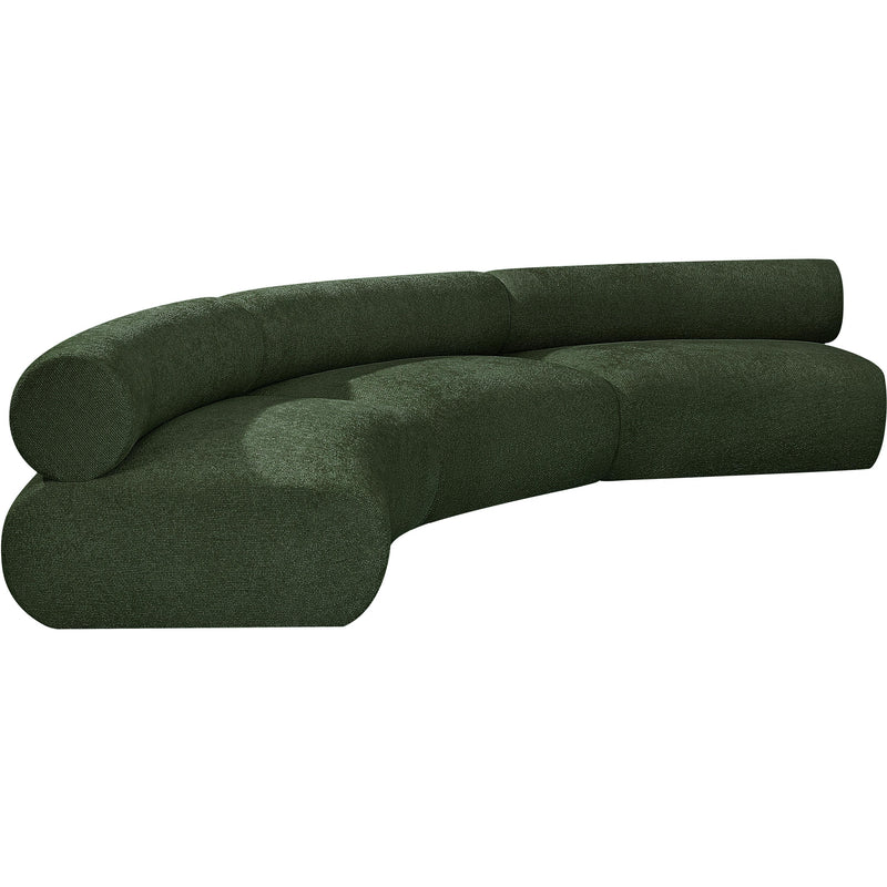 Meridian Bale Green Chenille Fabric Modular Sofa IMAGE 6