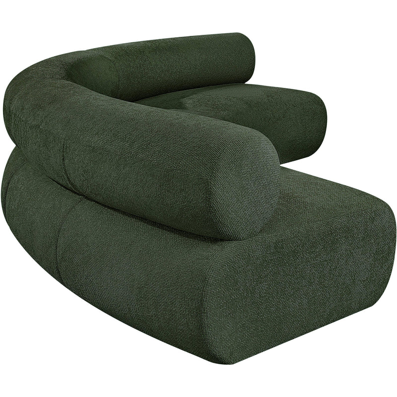 Meridian Bale Green Chenille Fabric Modular Sofa IMAGE 7