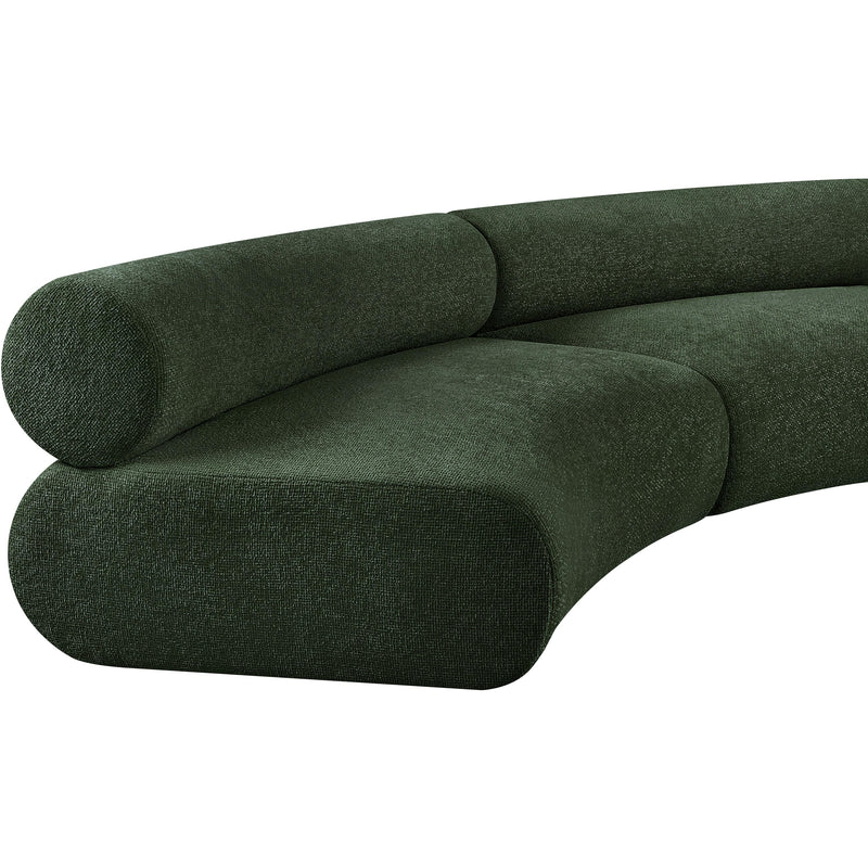 Meridian Bale Green Chenille Fabric Modular Sofa IMAGE 8