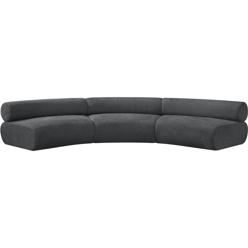 Meridian Bale Grey Chenille Fabric Modular Sofa IMAGE 4