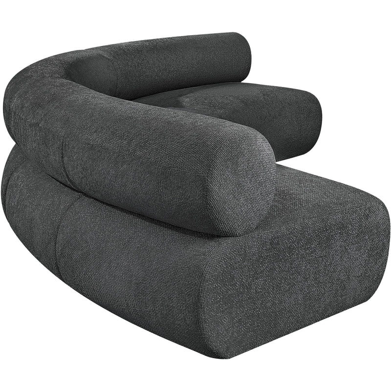 Meridian Bale Grey Chenille Fabric Modular Sofa IMAGE 7