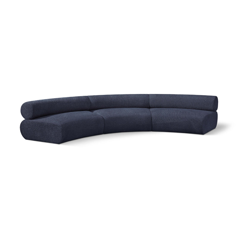 Meridian Bale Navy Chenille Fabric Modular Sofa IMAGE 1