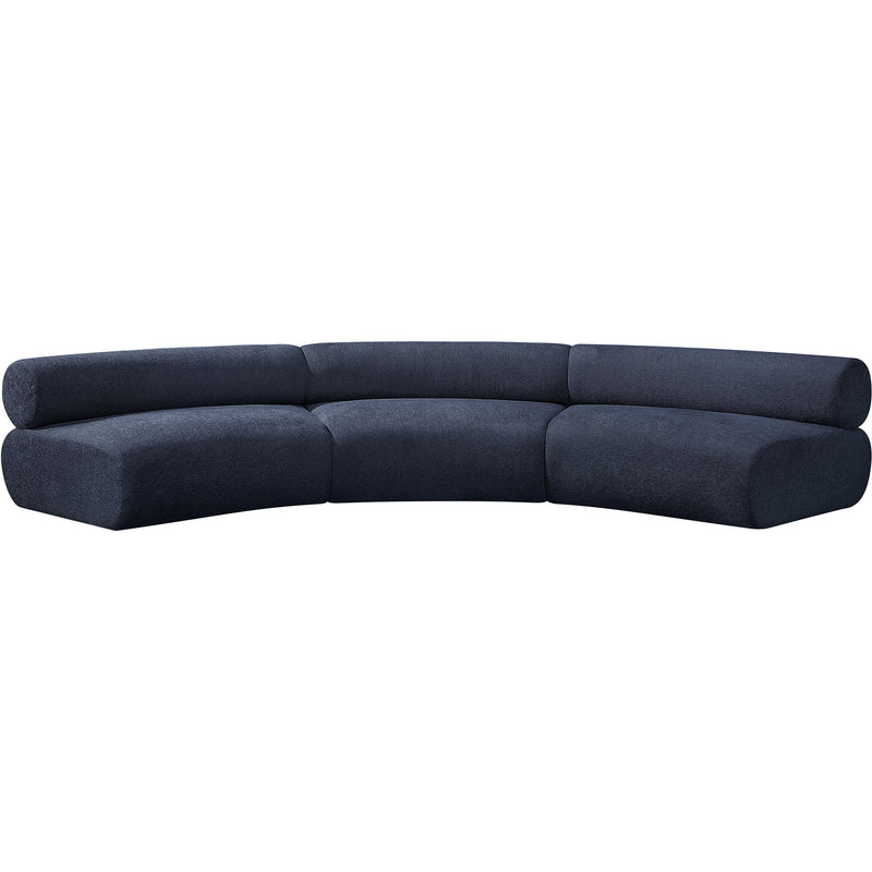 Meridian Bale Navy Chenille Fabric Modular Sofa IMAGE 4