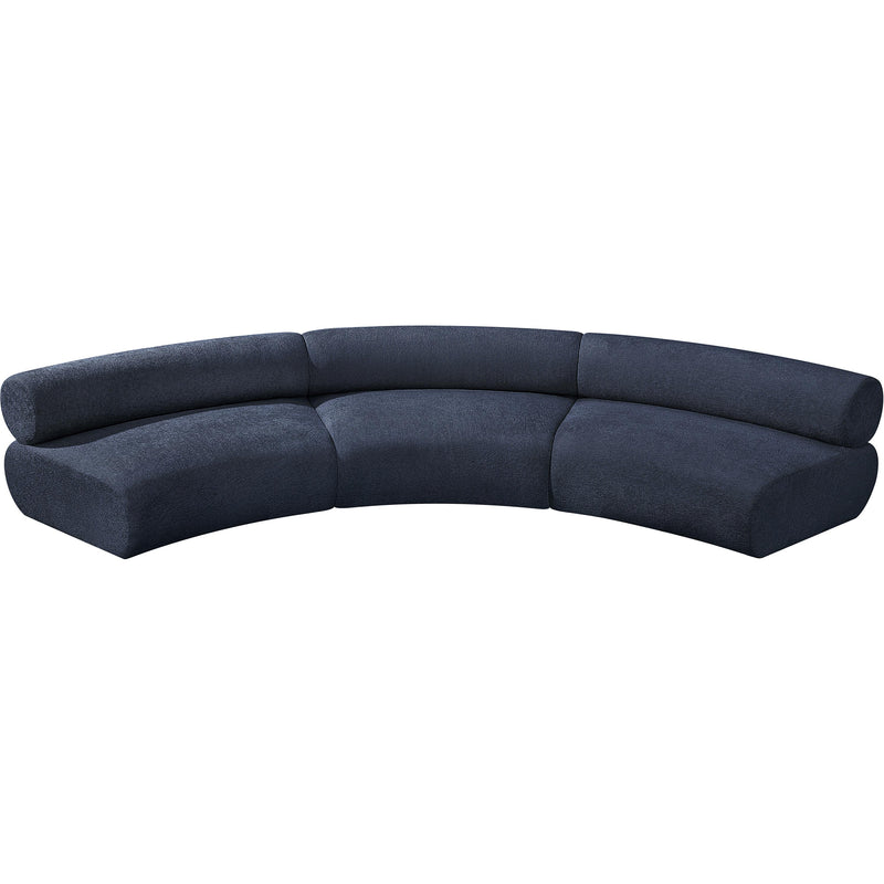 Meridian Bale Navy Chenille Fabric Modular Sofa IMAGE 5