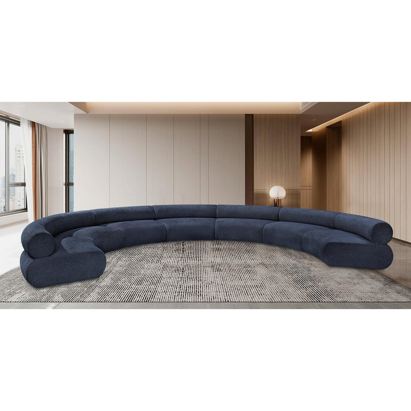 Meridian Bale Navy Chenille Fabric Modular Sofa IMAGE 2
