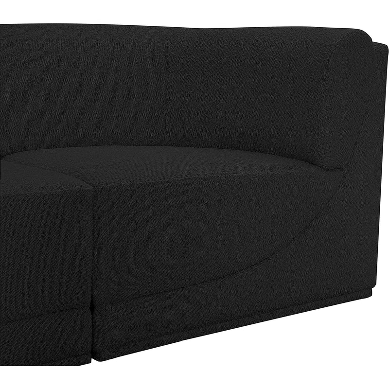 Meridian Ollie Black Boucle Fabric Modular Sectional IMAGE 9