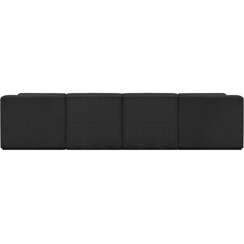 Meridian Ollie Black Boucle Fabric Modular Sectional IMAGE 3