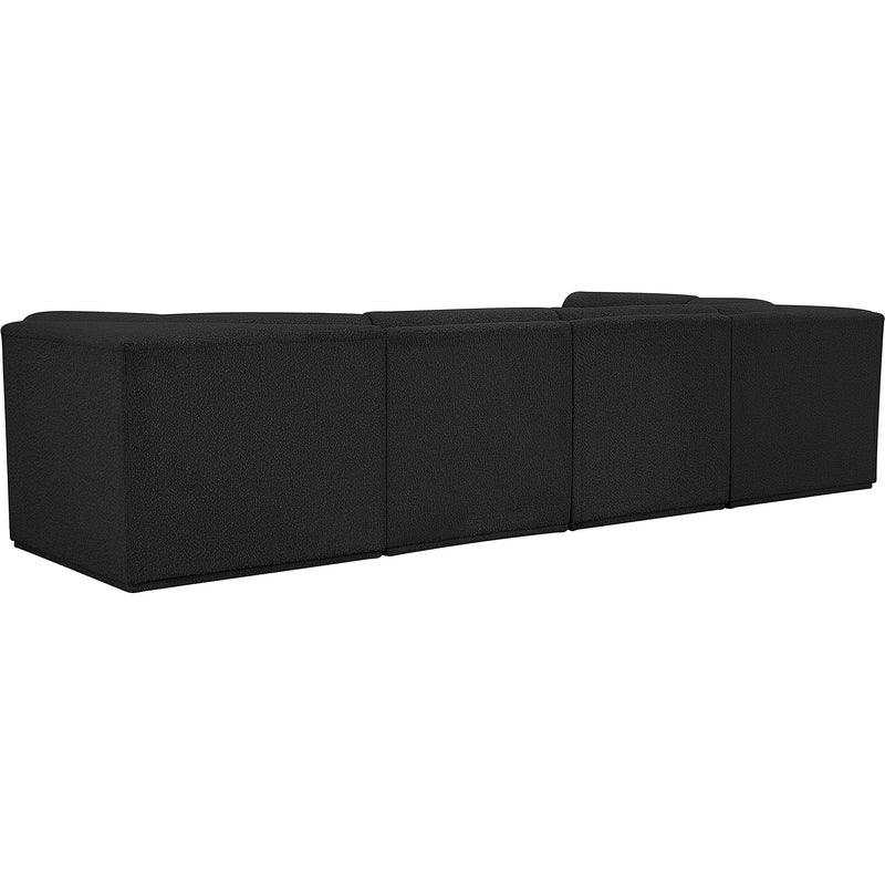 Meridian Ollie Black Boucle Fabric Modular Sectional IMAGE 4