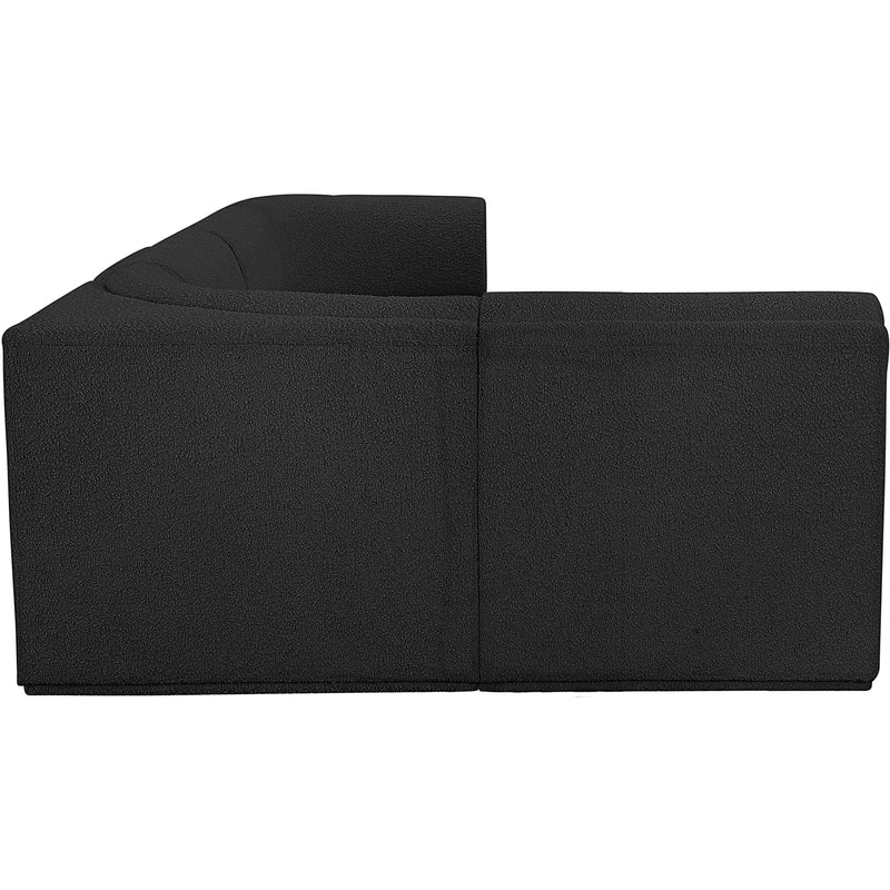 Meridian Ollie Black Boucle Fabric Modular Sectional IMAGE 7