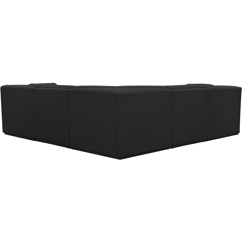 Meridian Ollie Black Boucle Fabric Modular Sectional IMAGE 3