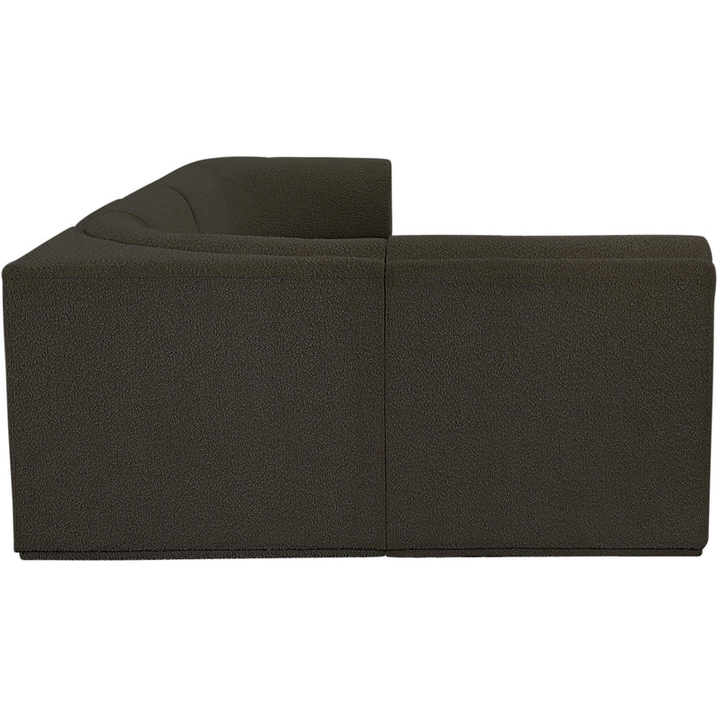 Meridian Ollie Brown Boucle Fabric Modular Sectional IMAGE 7