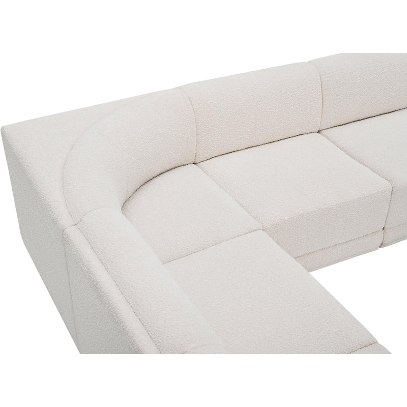 Meridian Ollie Cream Boucle Fabric Modular Sectional IMAGE 11