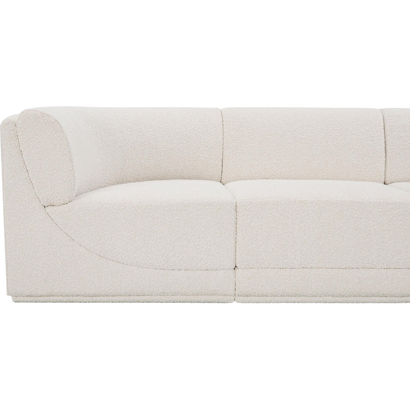 Meridian Ollie Cream Boucle Fabric Modular Sectional IMAGE 7