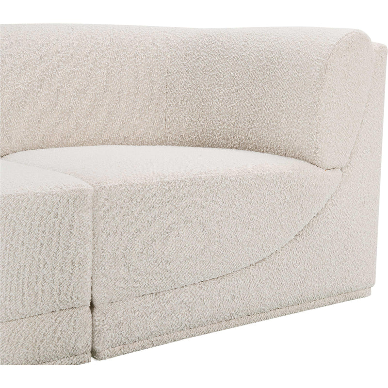 Meridian Ollie Cream Boucle Fabric Modular Sectional IMAGE 8