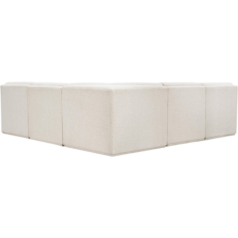 Meridian Ollie Cream Boucle Fabric Modular Sectional IMAGE 3