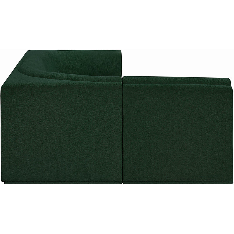 Meridian Ollie Green Boucle Fabric Modular Sectional IMAGE 6