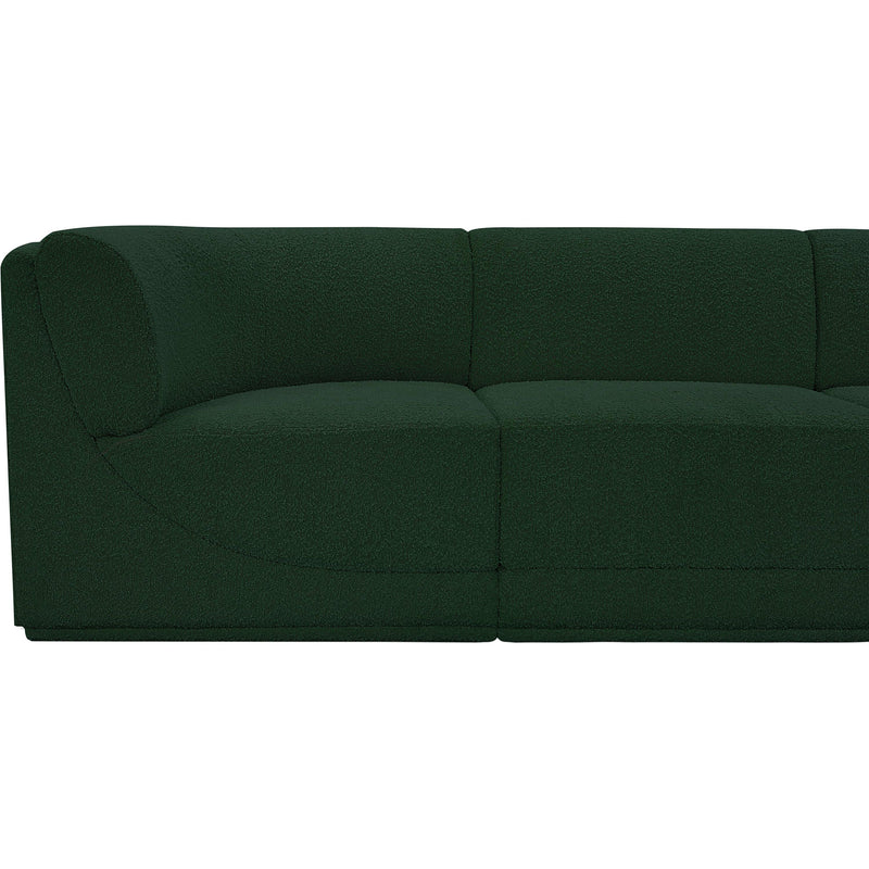 Meridian Ollie Green Boucle Fabric Modular Sectional IMAGE 8