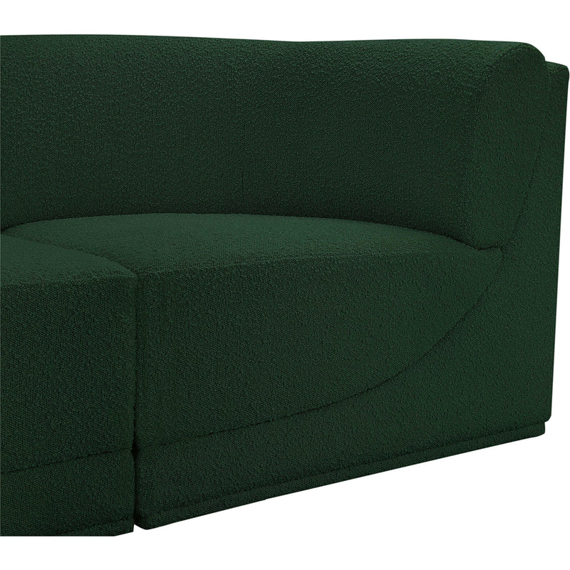 Meridian Ollie Green Boucle Fabric Modular Sectional IMAGE 9