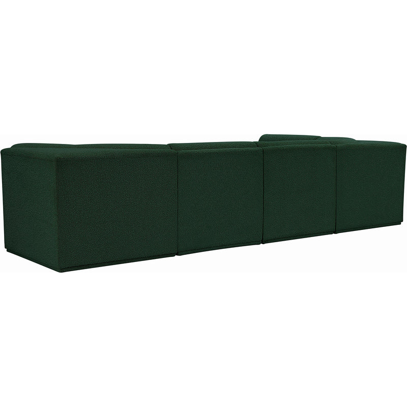 Meridian Ollie Green Boucle Fabric Modular Sectional IMAGE 4