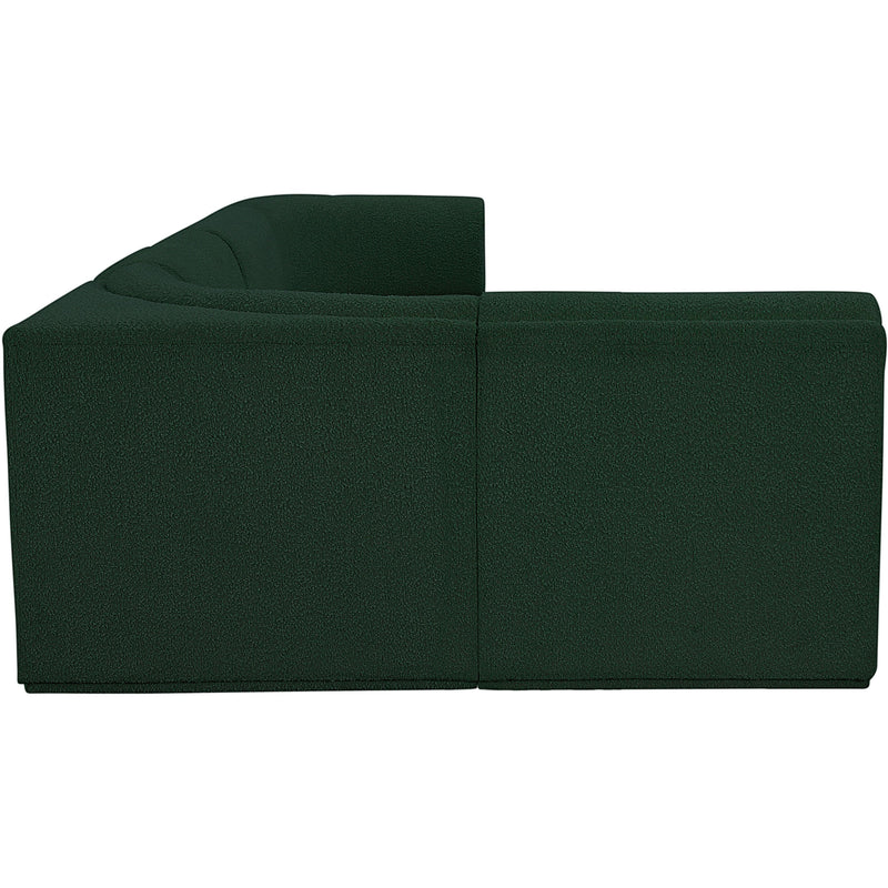 Meridian Ollie Green Boucle Fabric Modular Sectional IMAGE 7