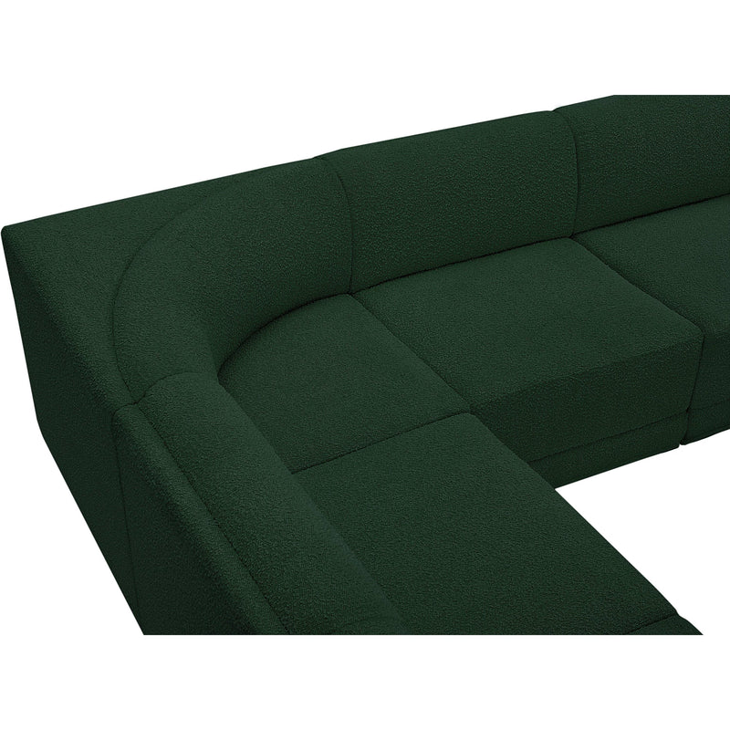 Meridian Ollie Green Boucle Fabric Modular Sectional IMAGE 11