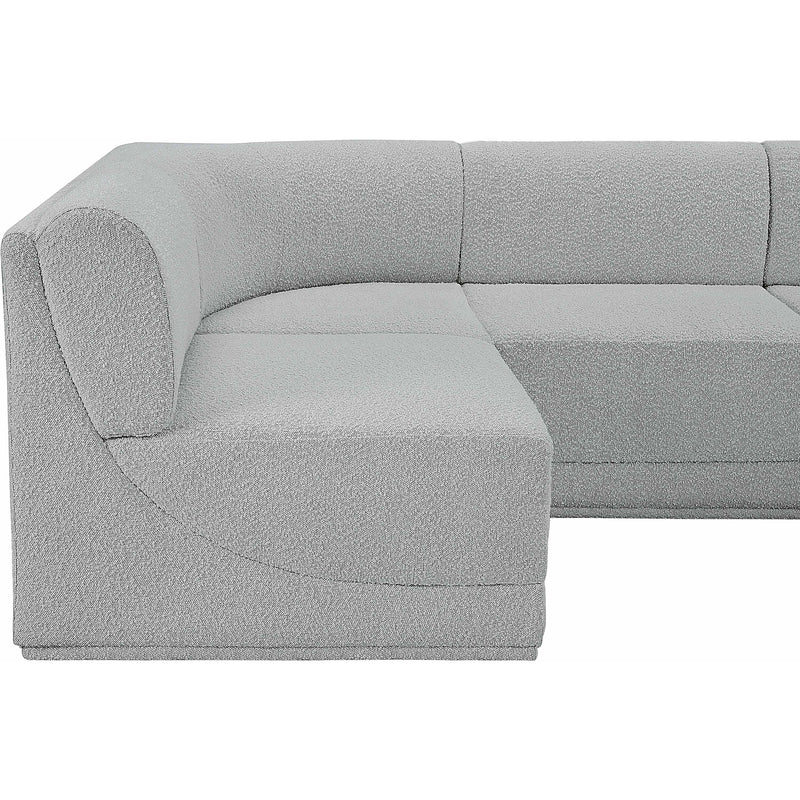 Meridian Ollie Grey Boucle Fabric Modular Sectional IMAGE 10