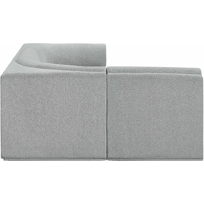 Meridian Ollie Grey Boucle Fabric Modular Sectional IMAGE 6