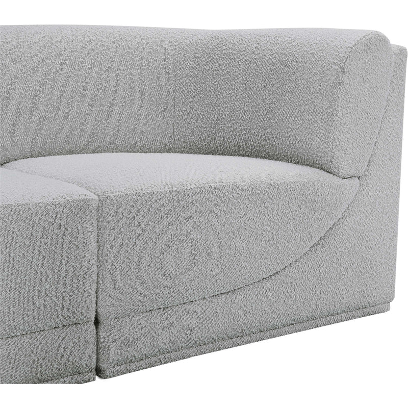 Meridian Ollie Grey Boucle Fabric Modular Sectional IMAGE 9