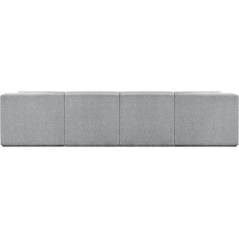 Meridian Ollie Grey Boucle Fabric Modular Sectional IMAGE 3