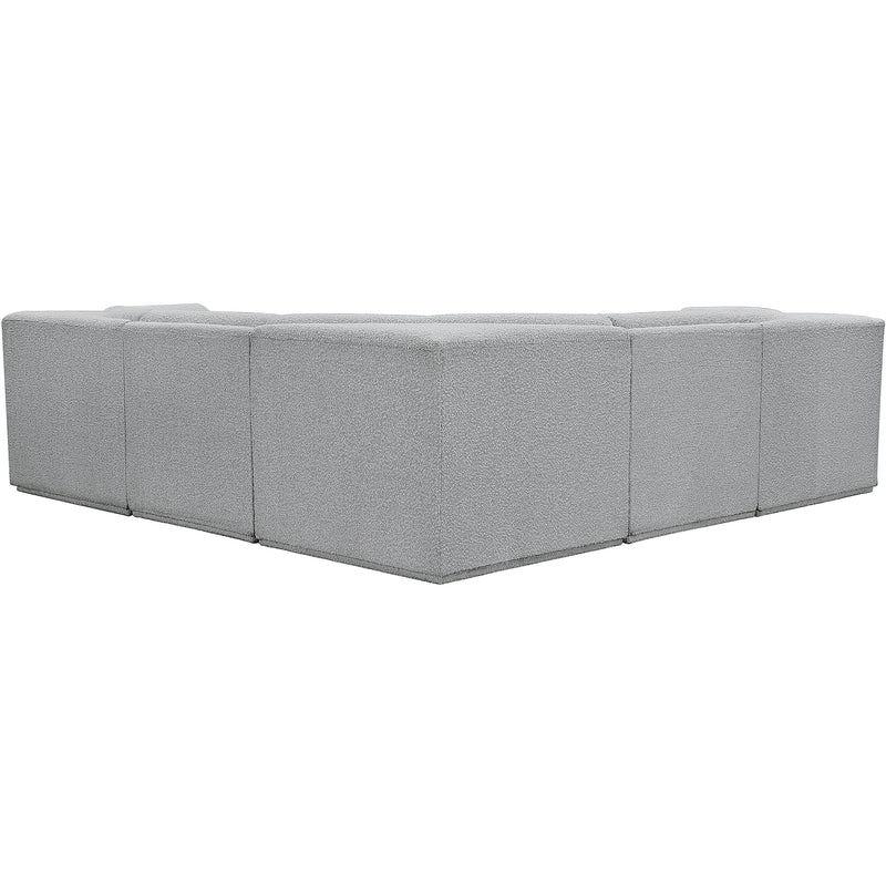 Meridian Ollie Grey Boucle Fabric Modular Sectional IMAGE 3