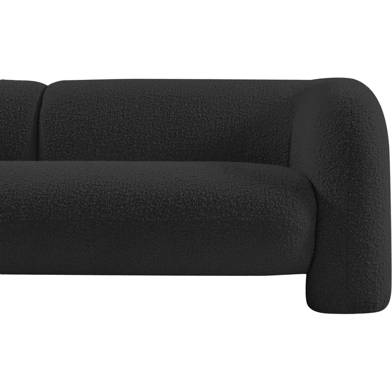 Meridian Emory Black Boucle Fabric Loveseat IMAGE 10