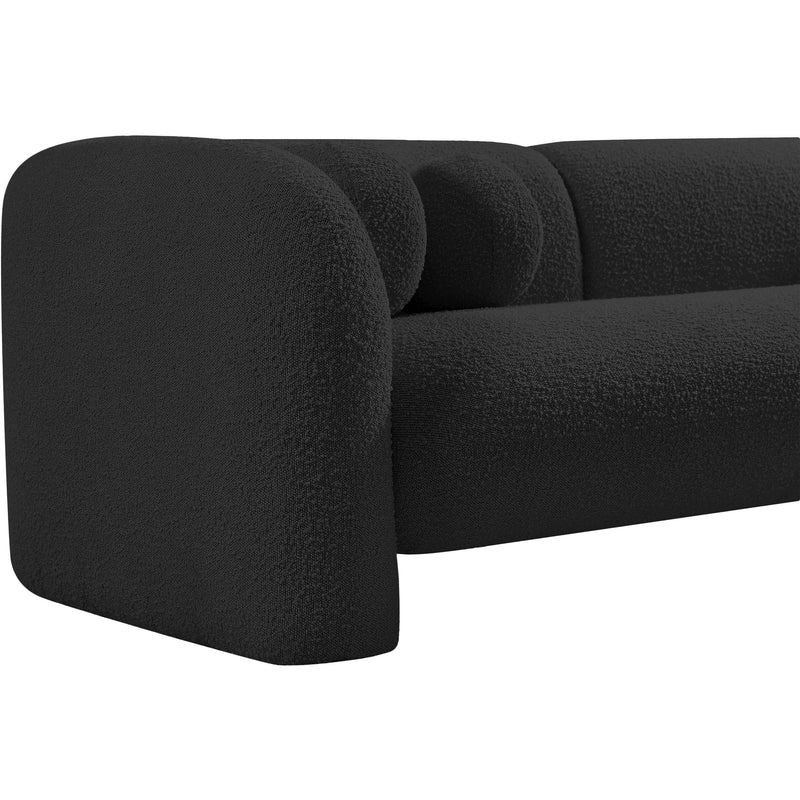 Meridian Emory Black Boucle Fabric Loveseat IMAGE 11