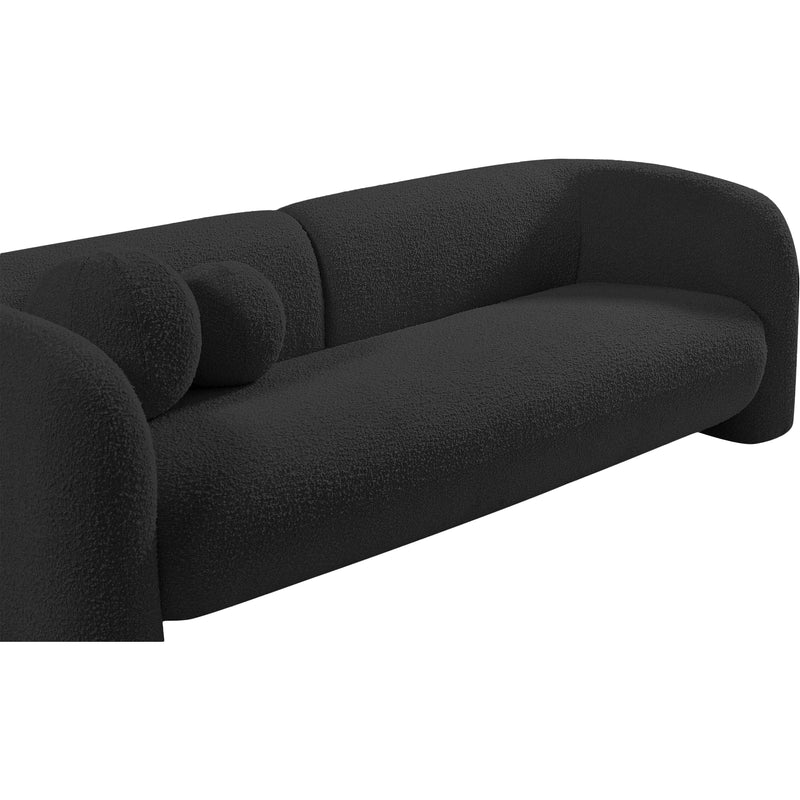 Meridian Emory Black Boucle Fabric Loveseat IMAGE 12