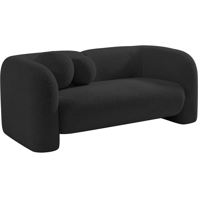 Meridian Emory Black Boucle Fabric Loveseat IMAGE 17