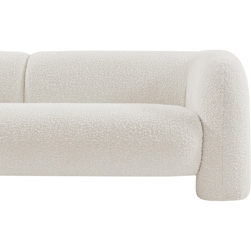 Meridian Emory Cream Boucle Fabric Loveseat IMAGE 10