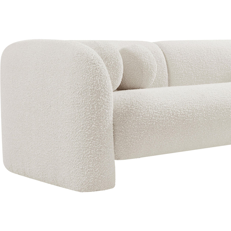 Meridian Emory Cream Boucle Fabric Loveseat IMAGE 11